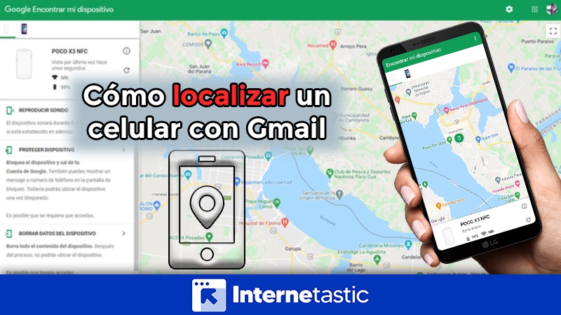 Como rastrear y localizar un telefono celular con Gmail