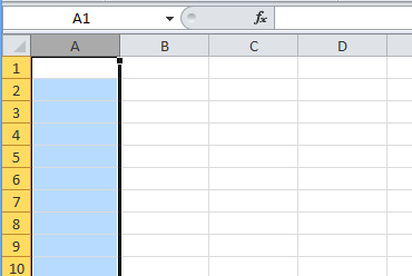 Cómo eliminar una columna en Excel paso 1