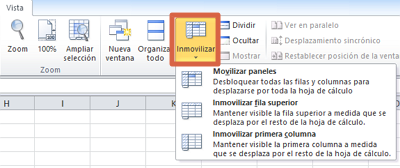 Cómo inmovilizar una columna en Excel