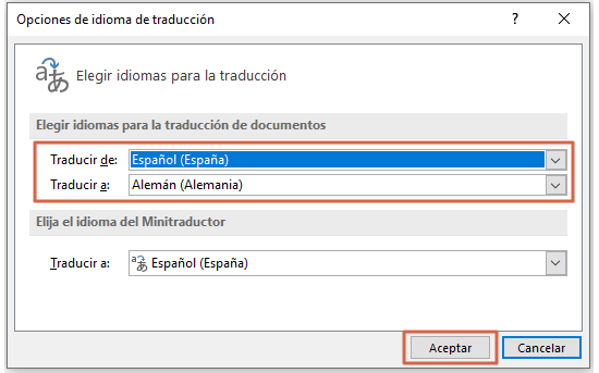 Como traducir un documento de Word en caso de archivos completos. 1