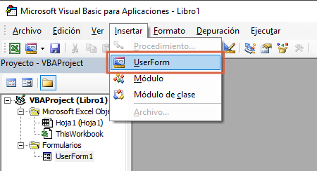 Como crear formularios en Excel con formularios en VBA