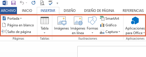 Cómo insertar imágenes, tablas o figuras en un documento en Word