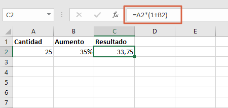 sacar porcentaje en Excel