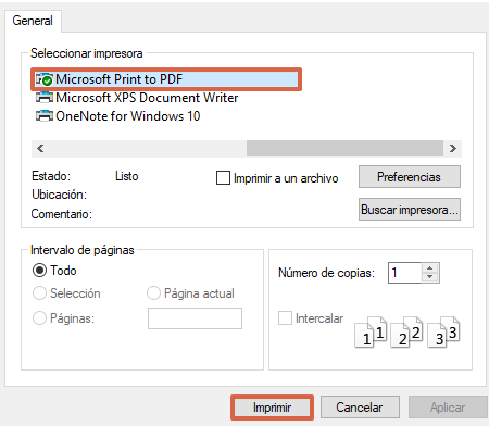 Cómo convertir un archivo PHP a PDF en Windows 10 paso 3