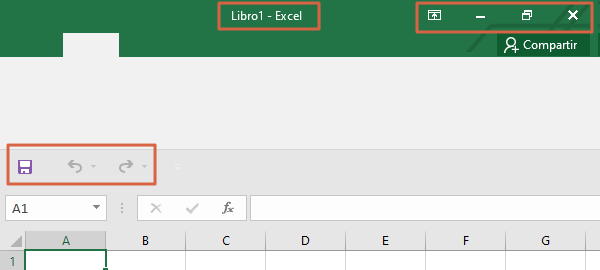 Hoja de calculo en Excel qué es y para que sirve. Barra de títulos