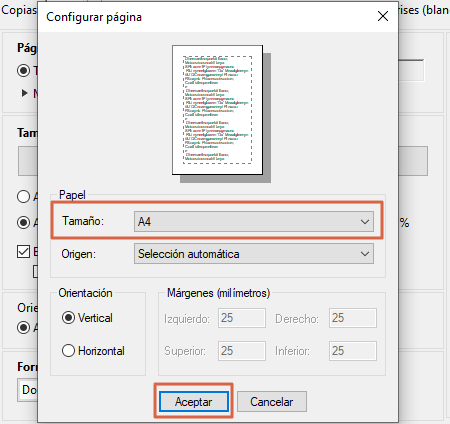Cambiar el tamaño de un PDF a A4 con Adobe Acrobat. Paso 7