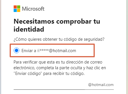 Cómo recuperar tu vieja cuenta de Hotmail con el metodo de comprobación a través del correo electrónico de recuperación