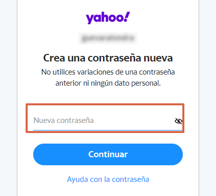 Cómo restablecer la contraseña de tu correo Yahoo paso 5