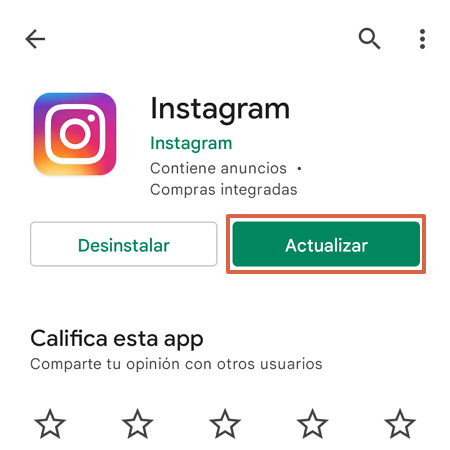 Actualizar Instagram en Android - Paso 3