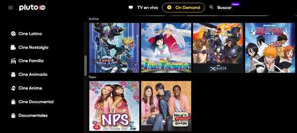 Mejores paginas para ver anime online gratis Pluto TV