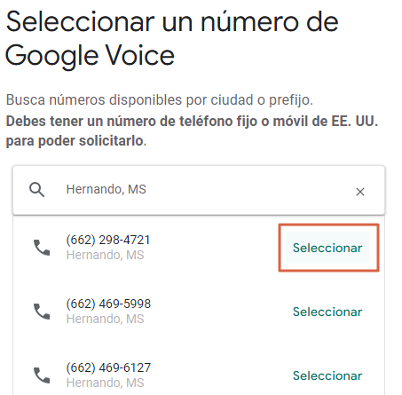 Como activar WhatsApp sin codigo de verificacion utilizando Google Voice. Paso 3