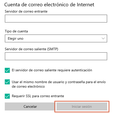 Mi Correo Movistar iniciar sesion o entrar a tu cuenta al configurar la cuenta en Windows 10
