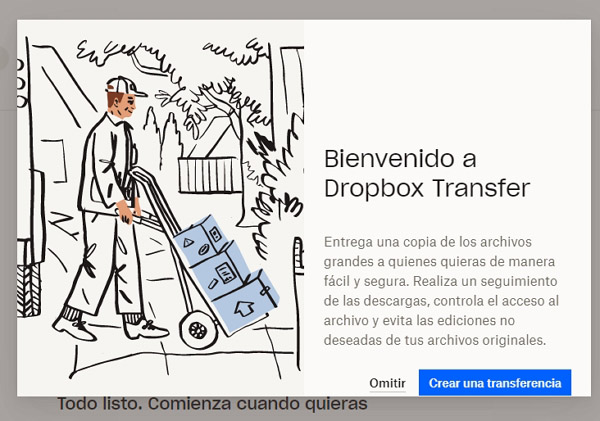Servicios complementarios de Dropbox