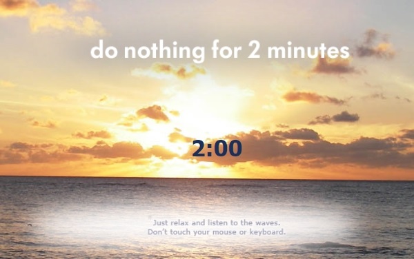 25 paginas web para perder el tiempo divirtiendote. Do Nothing for 2 Minutes