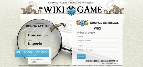 25 paginas web para perder el tiempo divirtiendote. The Wiki Game