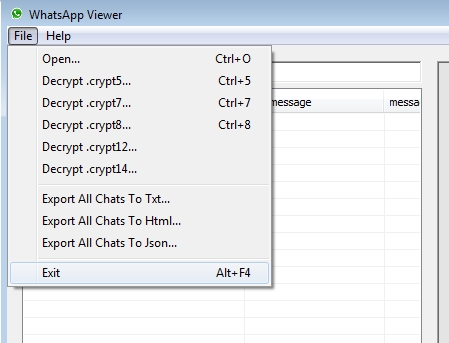 Como abrir archivos msgstore usando WhatsApp Viewer desde el ordenador paso 9