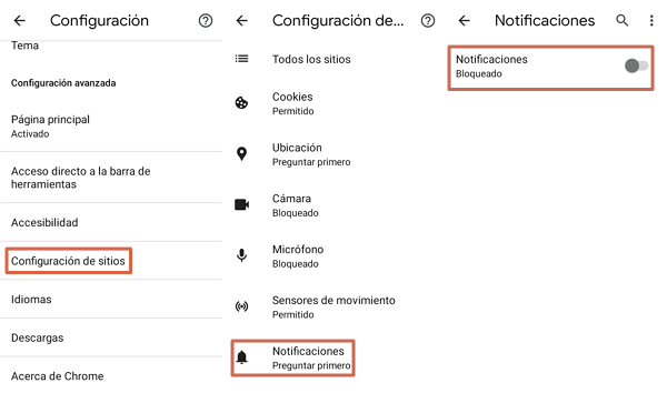 Como desactivar o borrar notificaciones de Chrome - Como desactivar las notificaciones de Chrome en Android