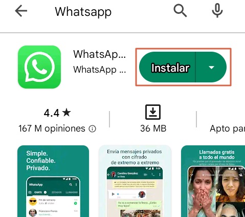 Como reinstalar WhatsApp en Android