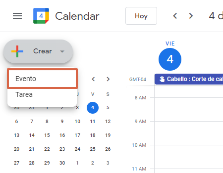 como programar reuniones en meet con google calendar paso 3