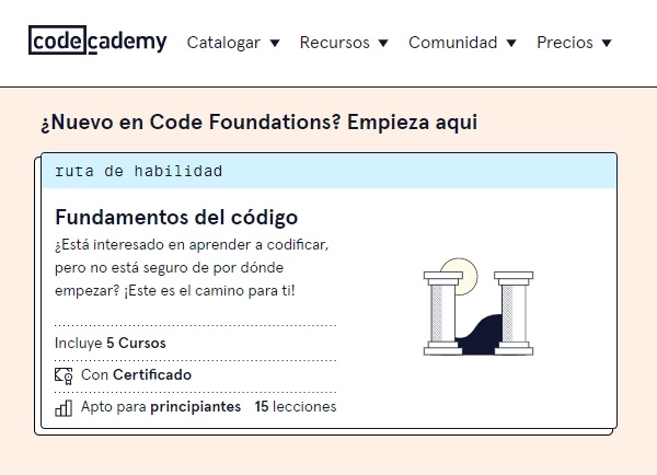 code academy sitio para aprender a programar desde cero