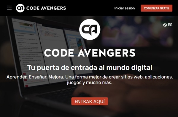 code avengers sitio para aprender a programar desde cero