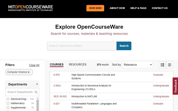 mit open courseware sitio para aprender a programar desde cero